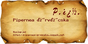 Pipernea Árvácska névjegykártya